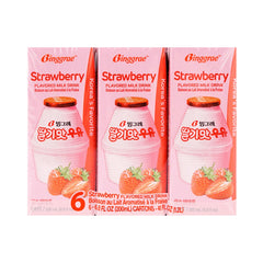 Binggrae Strawberry Flavor Milk - 6 Pack - Asian Needs