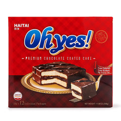 Haitai Oh Yes! Premium Chocolate Coated Cake - 12 Pack - Asian Needs