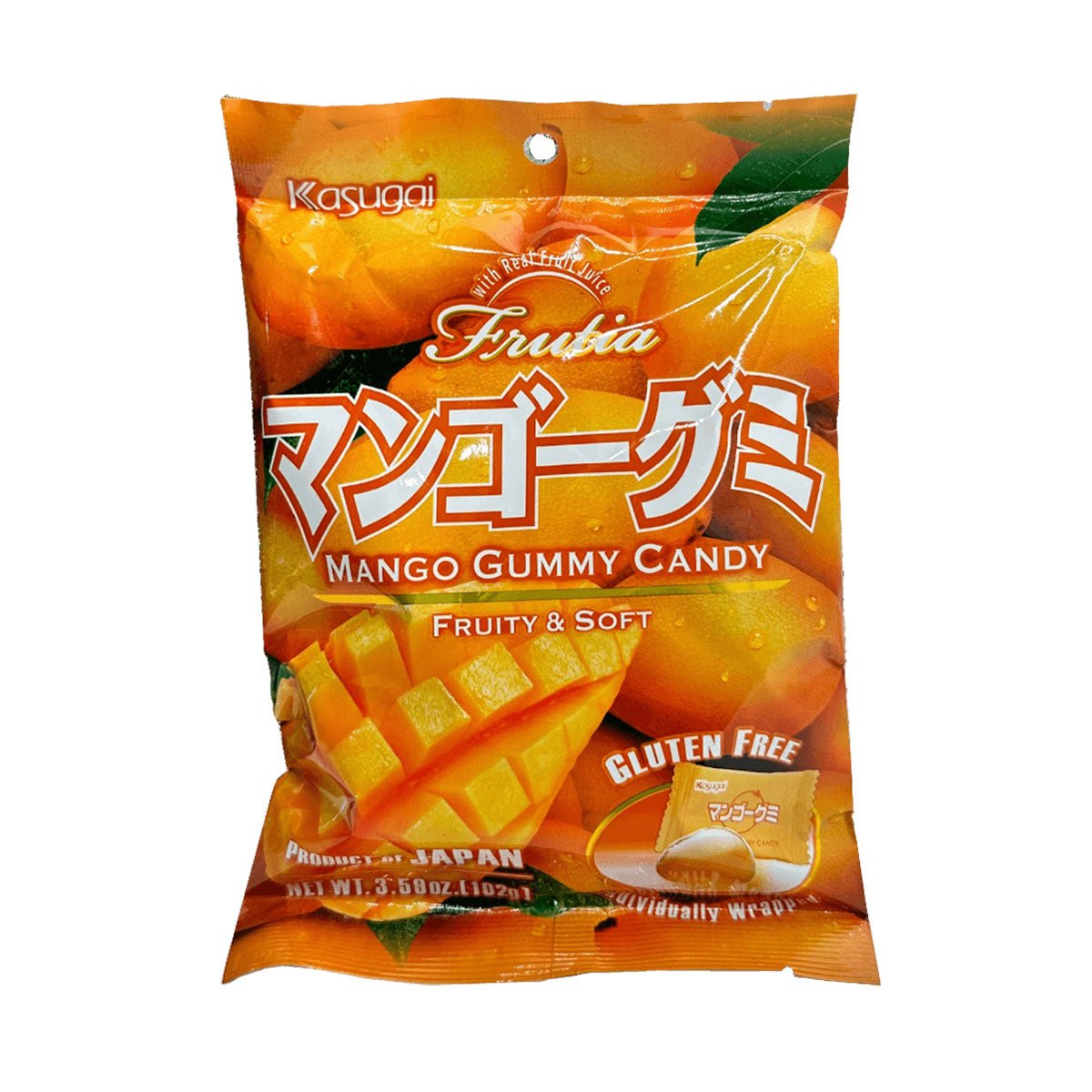 KASUGAI Frutia Mango Flavor Gummy Soft Candy - 102g - Asian Needs