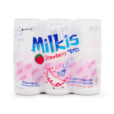 Lotte Milkis Carbonated Soft Drink, Strawberry Flavor, 8.45 fl oz - Asian Needs