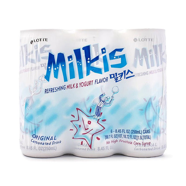Lotte Milkis Carbonated Soft Drink, Yogurt Flavor, 8.45 fl oz - Asian Needs