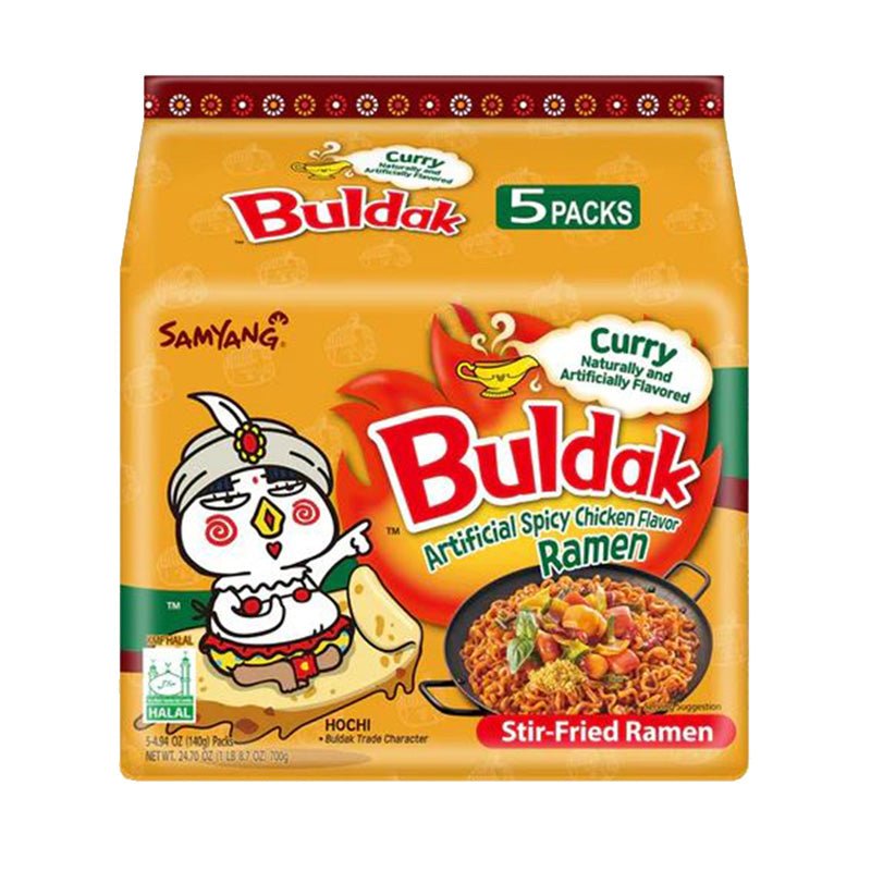 Samyang Buldak Curry Flavor Stir-Fried Ramen (5-Pack) - Curry - Asian Needs