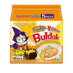 Samyang Buldak Spicy Chicken Stir-Fried Ramen (5-Pack) - Quattro Cheese - Asian Needs
