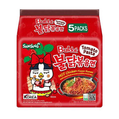 Samyang Buldak Spicy Chicken Stir-Fried Ramen (5-Pack) - Tomato Pasta - Asian Needs