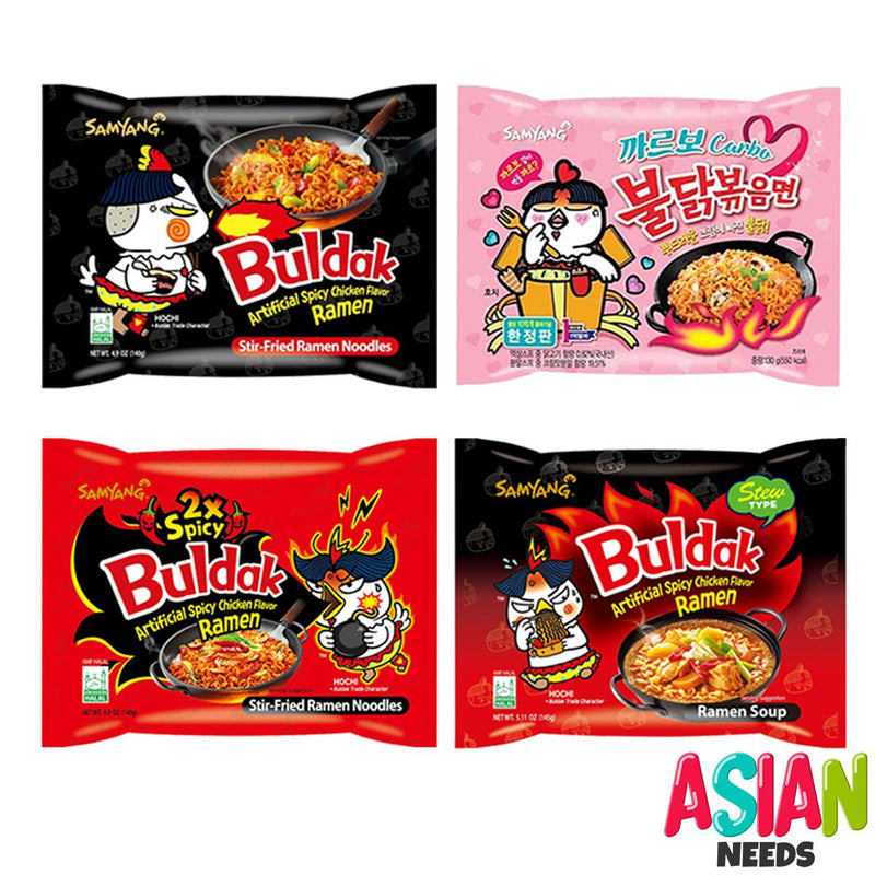 Samyang Buldak Spicy Stir Fried Ramen Variety Pack - Asian Needs